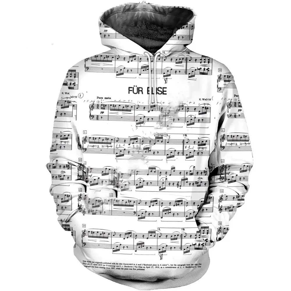 3D Printed Music Musical Instrument Piano Rock Guitar Trumpet Violin Women Men Funny Hoodies/Sweatshirt