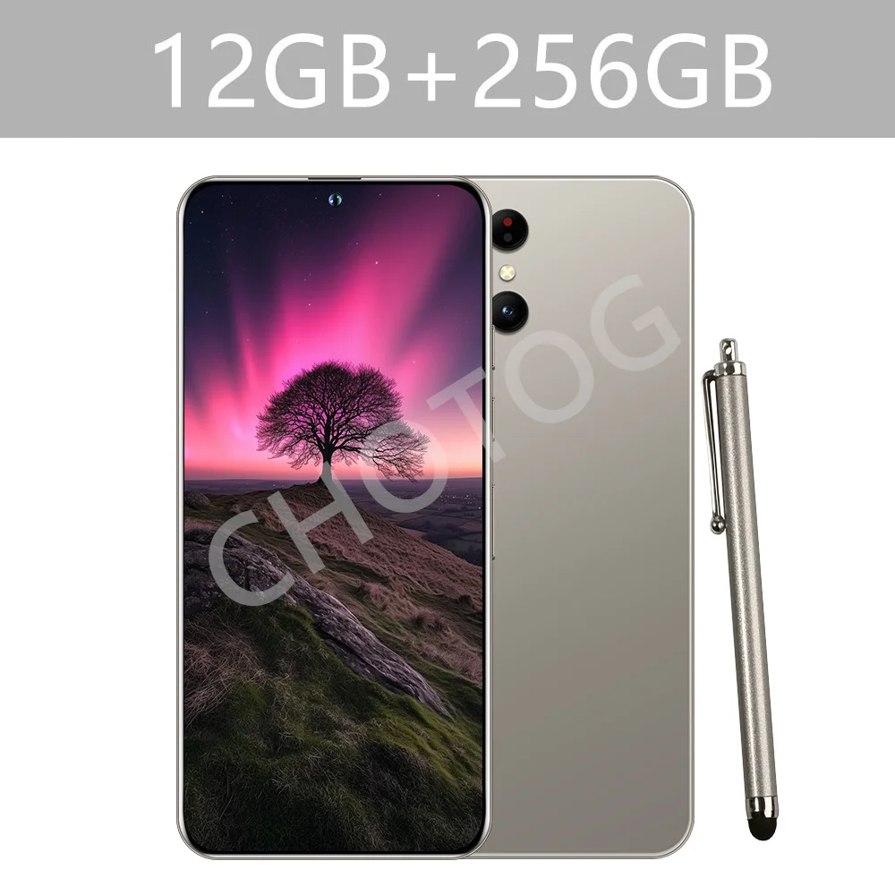 Nieuwe Mobiele Telefoons S + 24 Ultra Originele 7.3HD Smartphone 4G 5G Dual Sim Mobiele Telefoon 7800 mAh Android 14 Global Versie Mobiele Telefoons