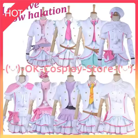 [Custom Made] Anime Love Live Snow Halation Cosplay Costumes Halloween Carnival Uniform Women Winter Outfits Lolita Style