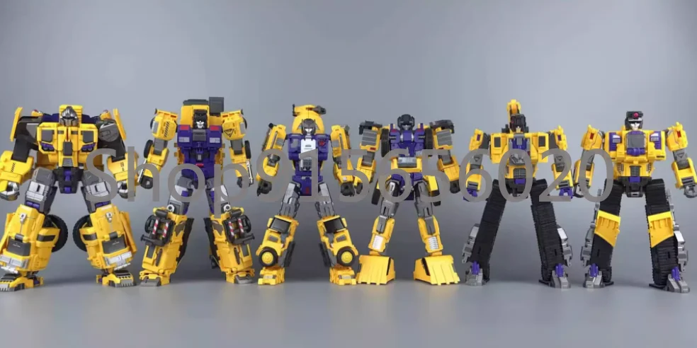 Mecha Invasion Devastator GLA-02 GLA-01 GLA-03 GLA-04 GLA-05 GLA-06 Colore giallo 6 pezzi Un set Versione senza scatola Disponibile