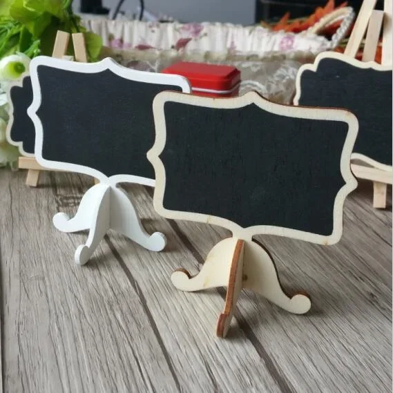 

5pcs/lot Log Color And White Message Office School Supplies Mini Blackboard For Seating Cards Wooden Product