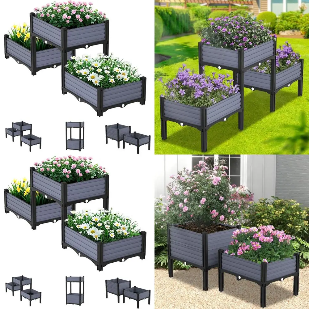 

Приподнятая садовая кровать с опорой, дренажем и универсальными вариантами посадки для городского балкона и патио.