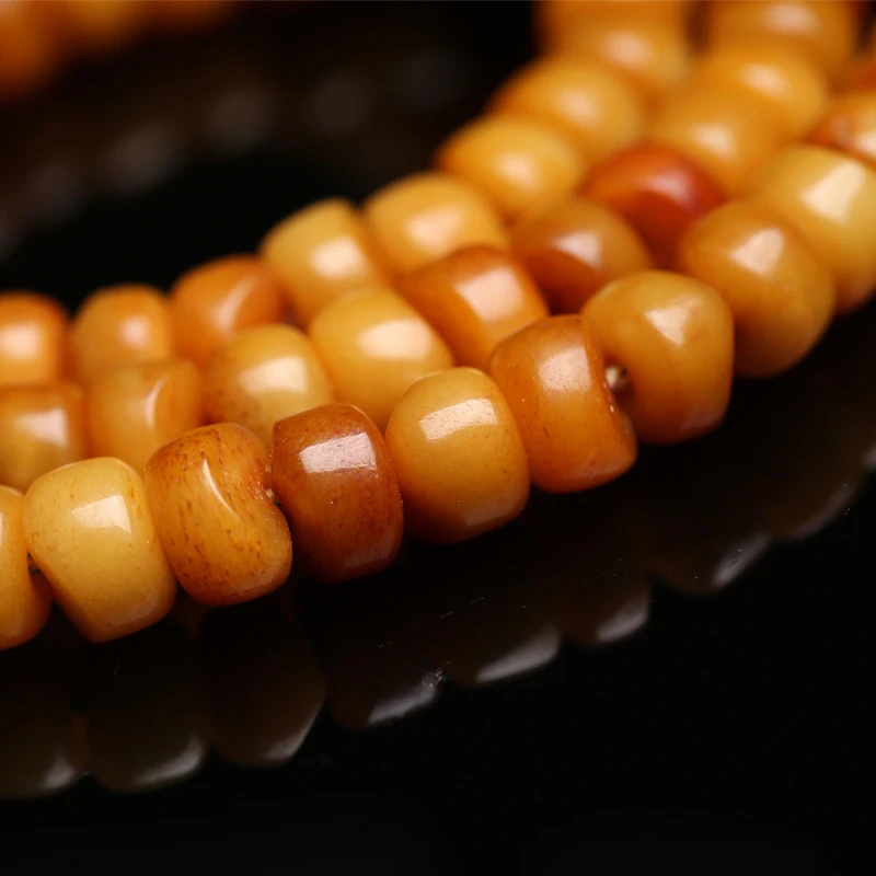 108 Natural Buddhist , Semi-Finished Yak Bone Beads