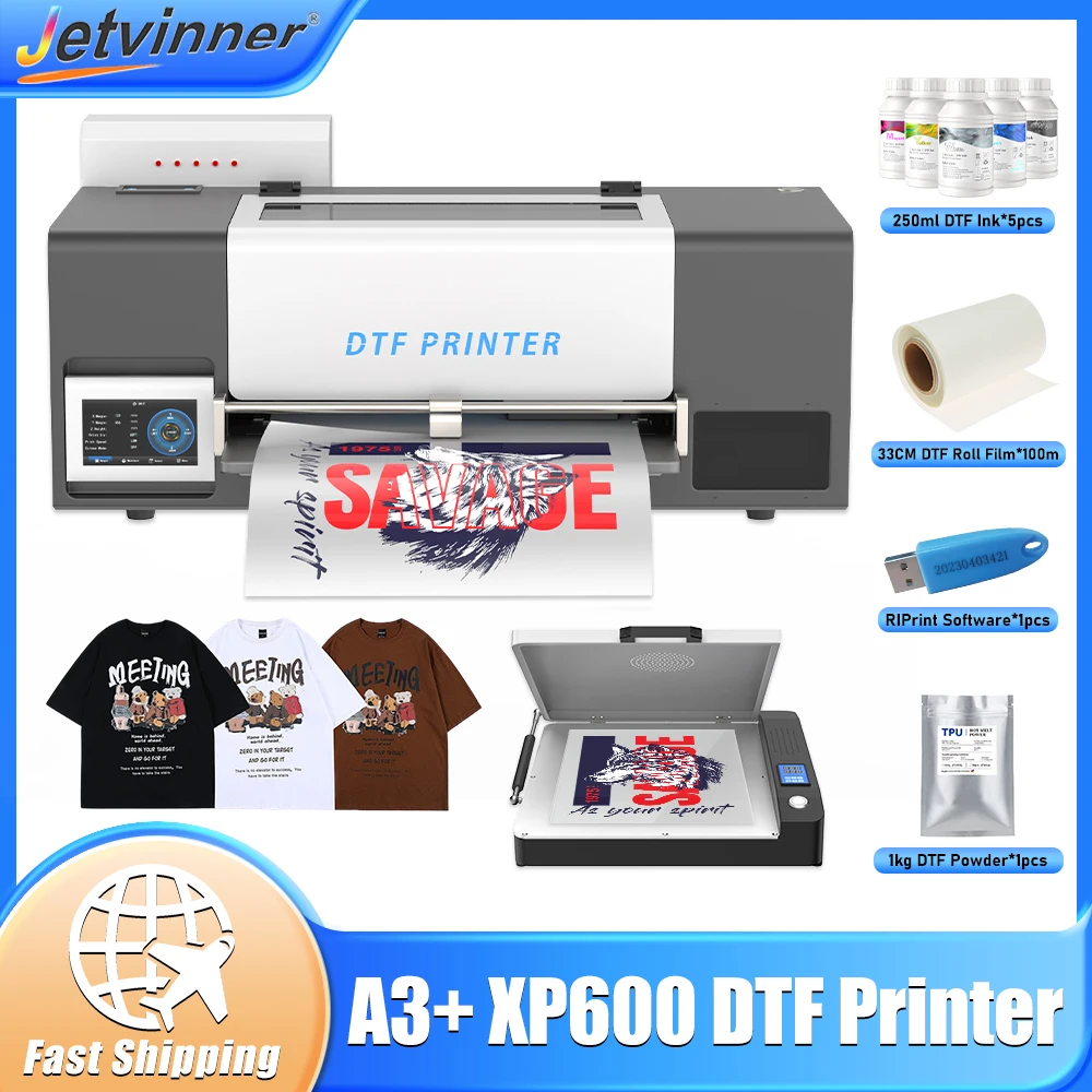 

Принтер A3 DTF для головки Epson XP600, прямой принтер для переноса пленки, печатная машина для текстильных футболок A3 + Impresora dtf