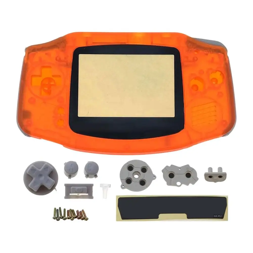 Klare Ersatzgehäuseabdeckung mit Tasten, maßgeschneidert für Game Boy GBA, Ersatzgehäuse-Kit, DIY-Gehäuse