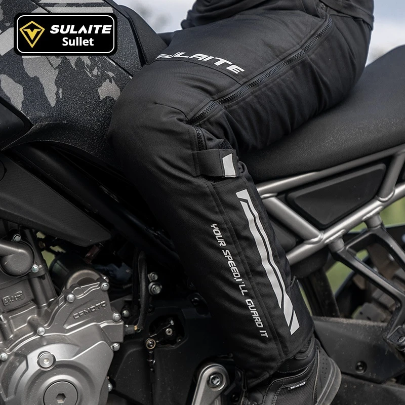 SULAITE Motorcycle Riding Pants Winter Warm Windproof Cold Resistant Quick Release Anti Fall Trousers For Motorcycle Riders