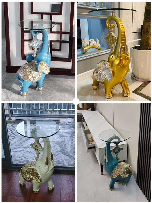 Home Dector Elephant Statue Floor Storage Housewarming Gifts Living Room Home Side Decoration TV Cabinet Tea Table LargeOrnament