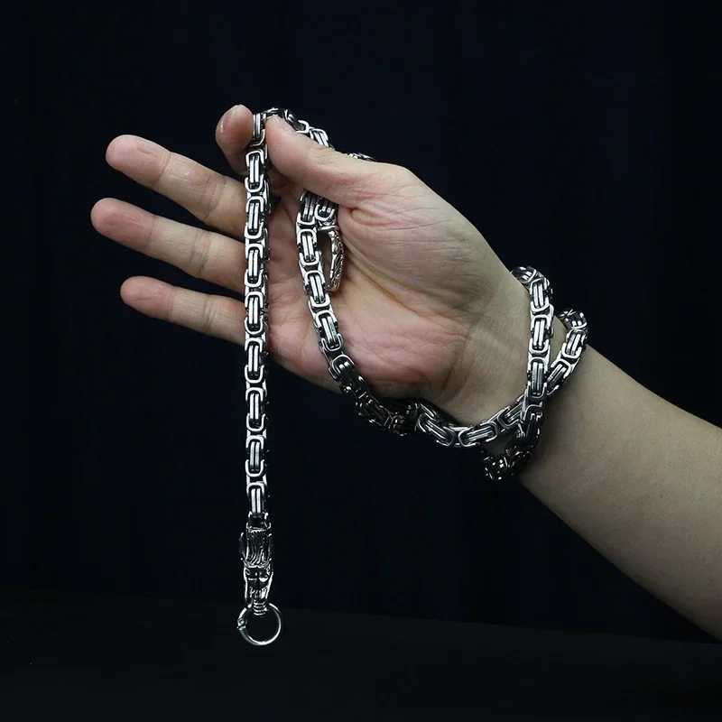 NEW 101cm Outdoor Self Defense Tactical Whip EDC Stainless Steel Dragon Hand Bracelet Corrosion Resistance Protection Waist