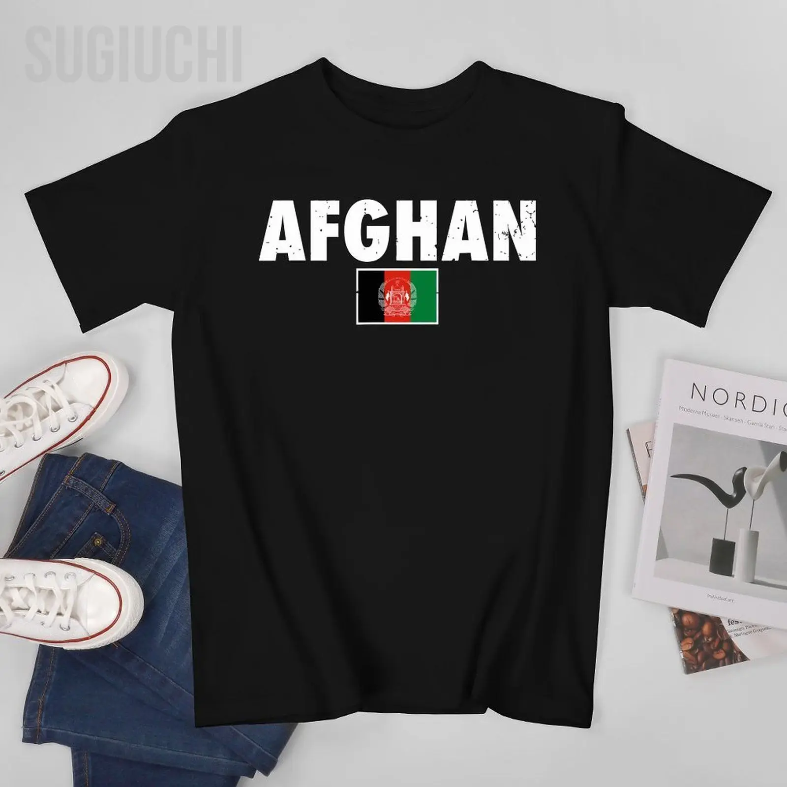 Men Afghan Vintage Afghanistan Flag Tshirt Tees O-neck T Shirts Women Boys 100% Cotton Short T-Shirt Unisex All Seasons