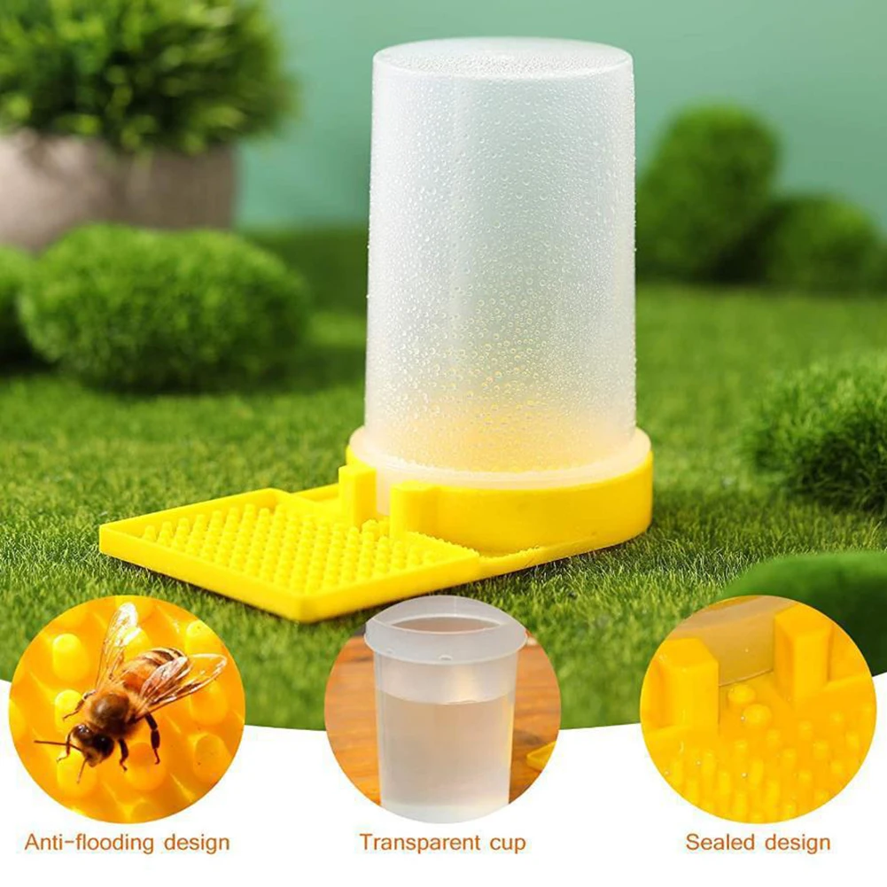 Beekeeping Feeder Plastic Honey Bee Nest Door Feeding Drinking Water Box Safe Non-toxic Lightweight Supplies for Beekeeper