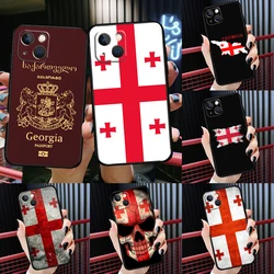 Georgia Grunge Vlag Case Voor Iphone 11 14 12 13 Pro Max X Xr Xs Max 6S 7 8 plus Se 2020 12 13 Mini Soft Cover