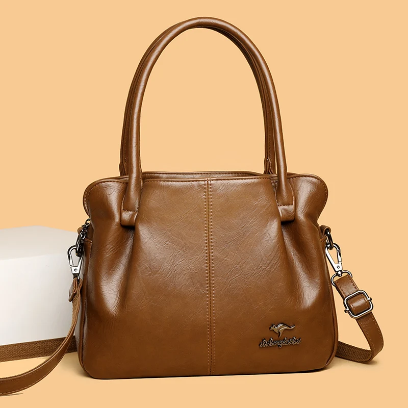 

Luxury Handbags Women Bags Designer 3 Layers Leather Hand Bags Big Capacity Tote Bag for Women Vintage Top-handle Shoulder Bags