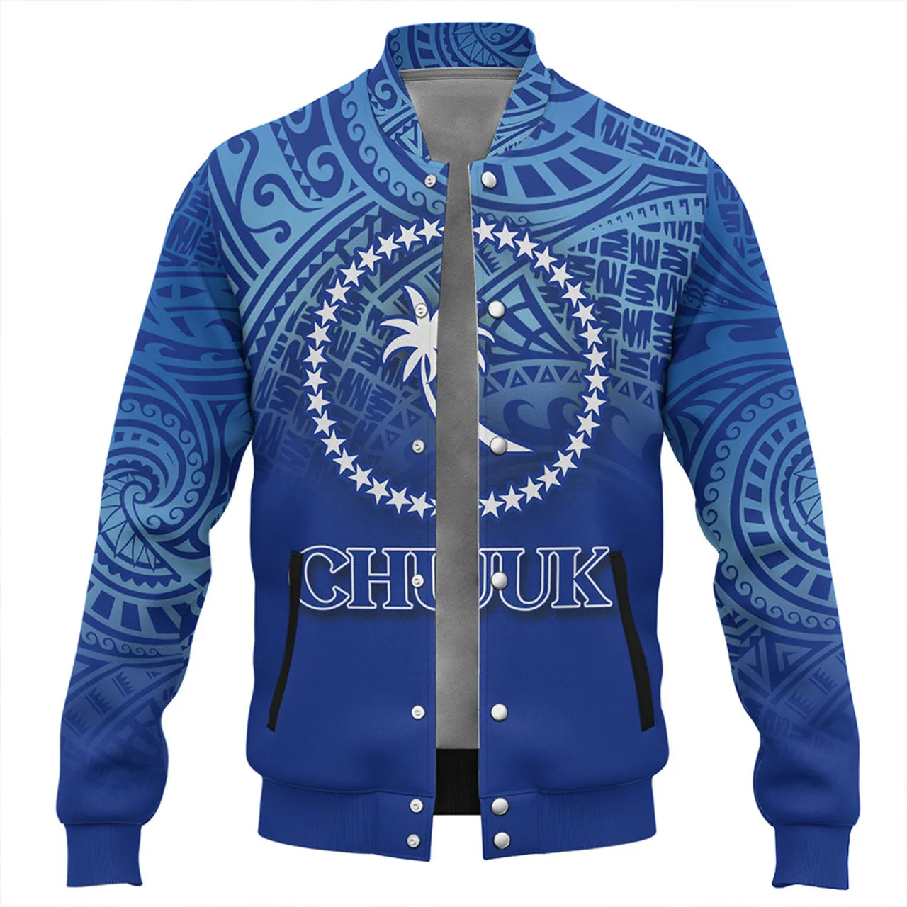 

3D Graphic Design Features chuuk Guam Kosrae Vanuatu Kiribati Cook Islands Flag Bomber Jacket Full Snap Button Jackets Unisex