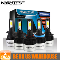 NIGHTEYE Car Headlights H7 LED Super Bright  H4/HB2/9003 Led H8/H9/H11 HB3/9005 HB4/9006 72W 9000LM Automobiles Headlamp 6500K