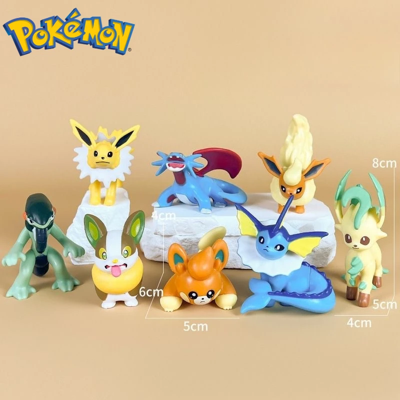ポケモンアニメキャラクターモデル漫画水蒸気猫コレクション装​​飾装飾品かわいいフィギュア子供のおもちゃ誕生日プレゼント