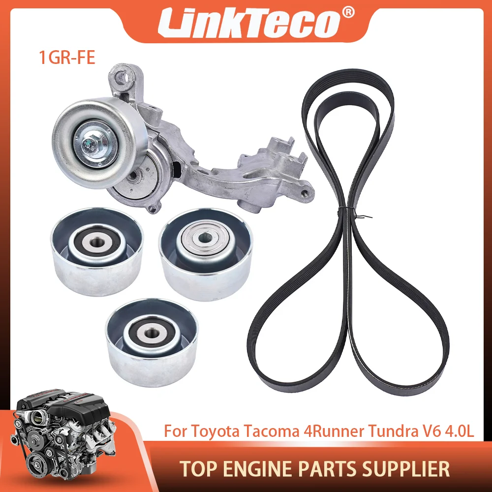 

Drive Belt Tensioner Idler Pully Engine Timing Kit Fit 4.0 T L V6 GAS 1GR-FE For 03-09 Toyota Tacoma 4Runner Tundra 4.0L 1GR FE