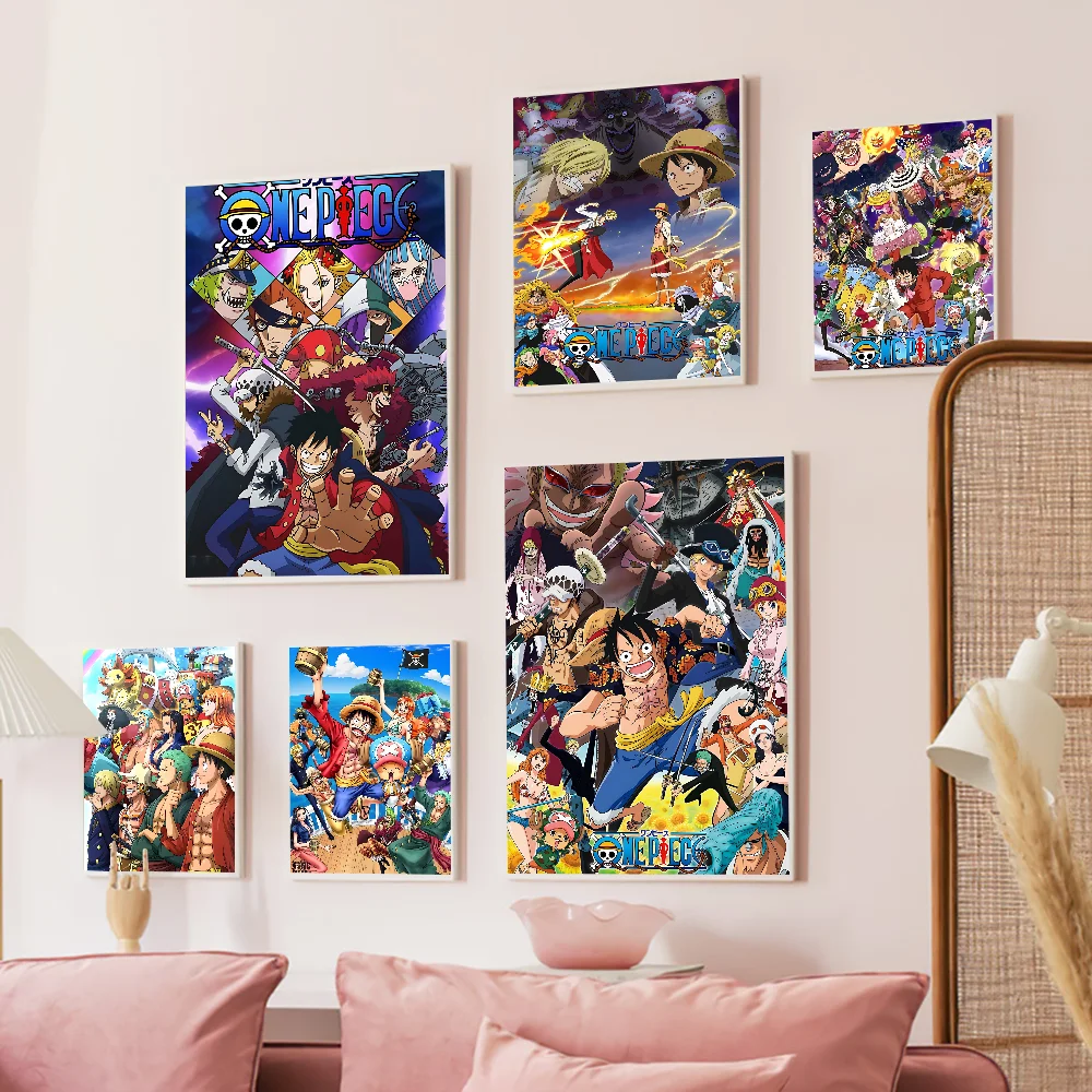 Anime Comics One P-Pieces DIY Sticky Poster Fancy Wall Sticker For Living Room Bar Decoration Wall Decor