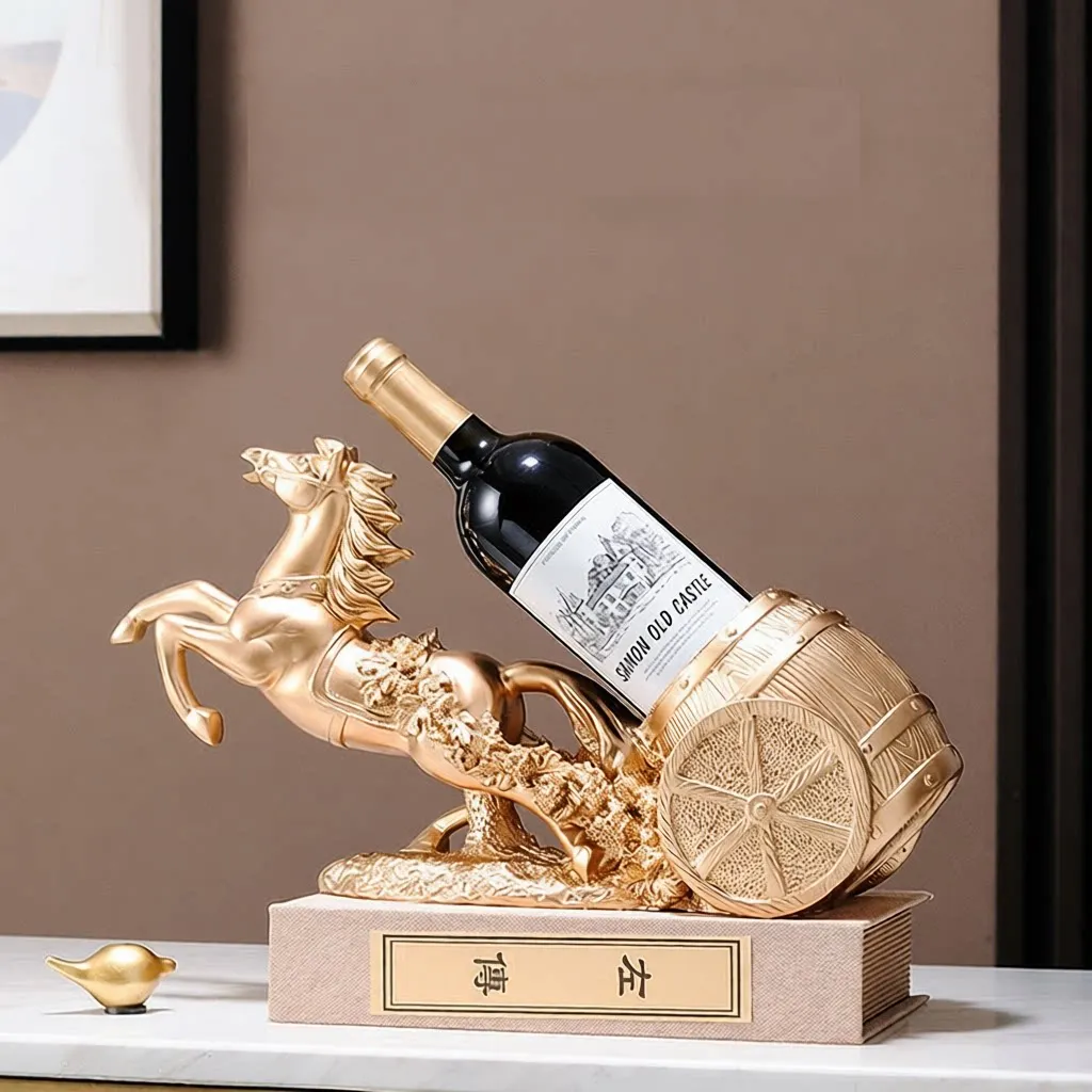 

Creative Luxury Wine Rack Living Room Partition Cabinet Decorative Accessories Moving New Home Decoration Resin Material