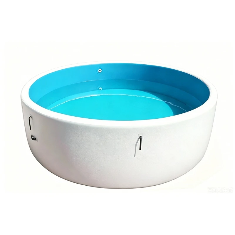 Round, inflatable swimming pool, inflatable brushed pool