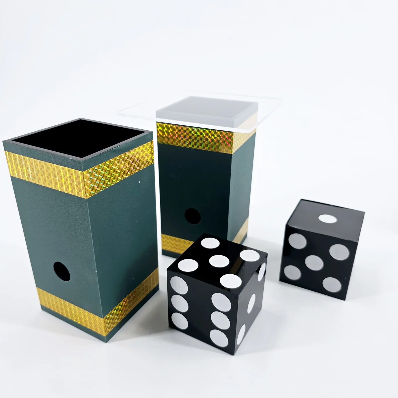 Dice Penetration Glass Impossible Die Penetration Stage Magic Trick mentalism Illusion Fun Party Trick Professional Magic show