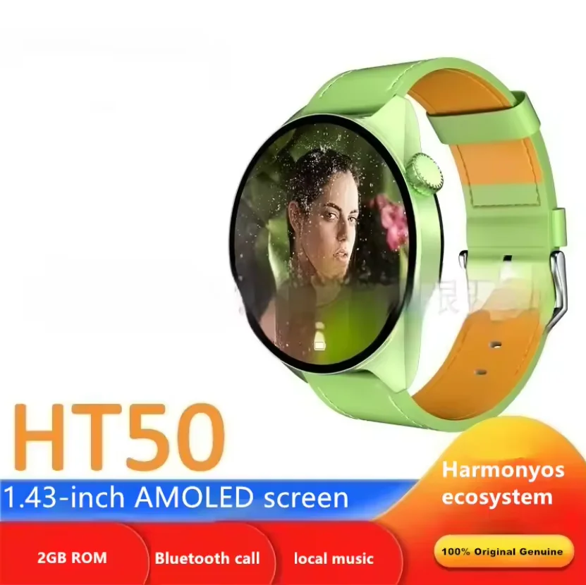 

HT50 smartwatch 2026 new features Bluetooth call 1.43 AMOLED screen IP67 NFC health monitoring sports monitoring men women watch