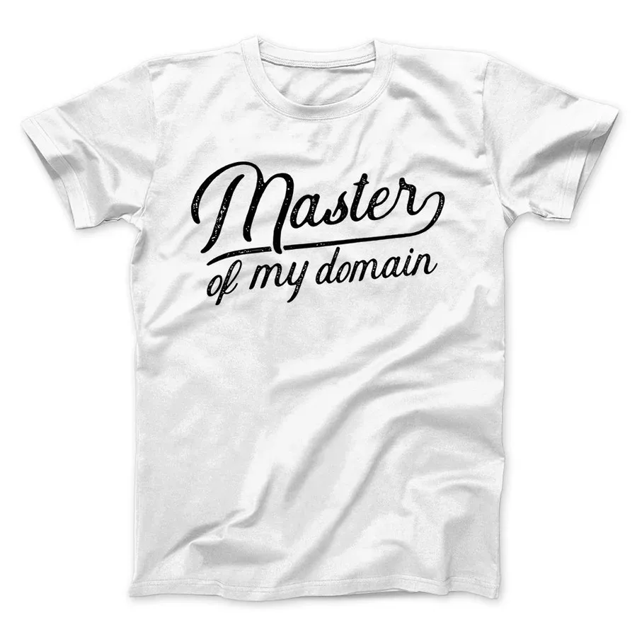 MASTER OF MY DOMAIN MEN/UNISEX T-SHIRT Funny Letter Print Tops Tees Shirts  Family Funny Printed T Shirts