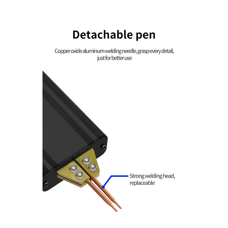 1Set 80-Gear OLED Digital Display Spot Welder Dual-Pulse Mobile Phone Battery Cell Black