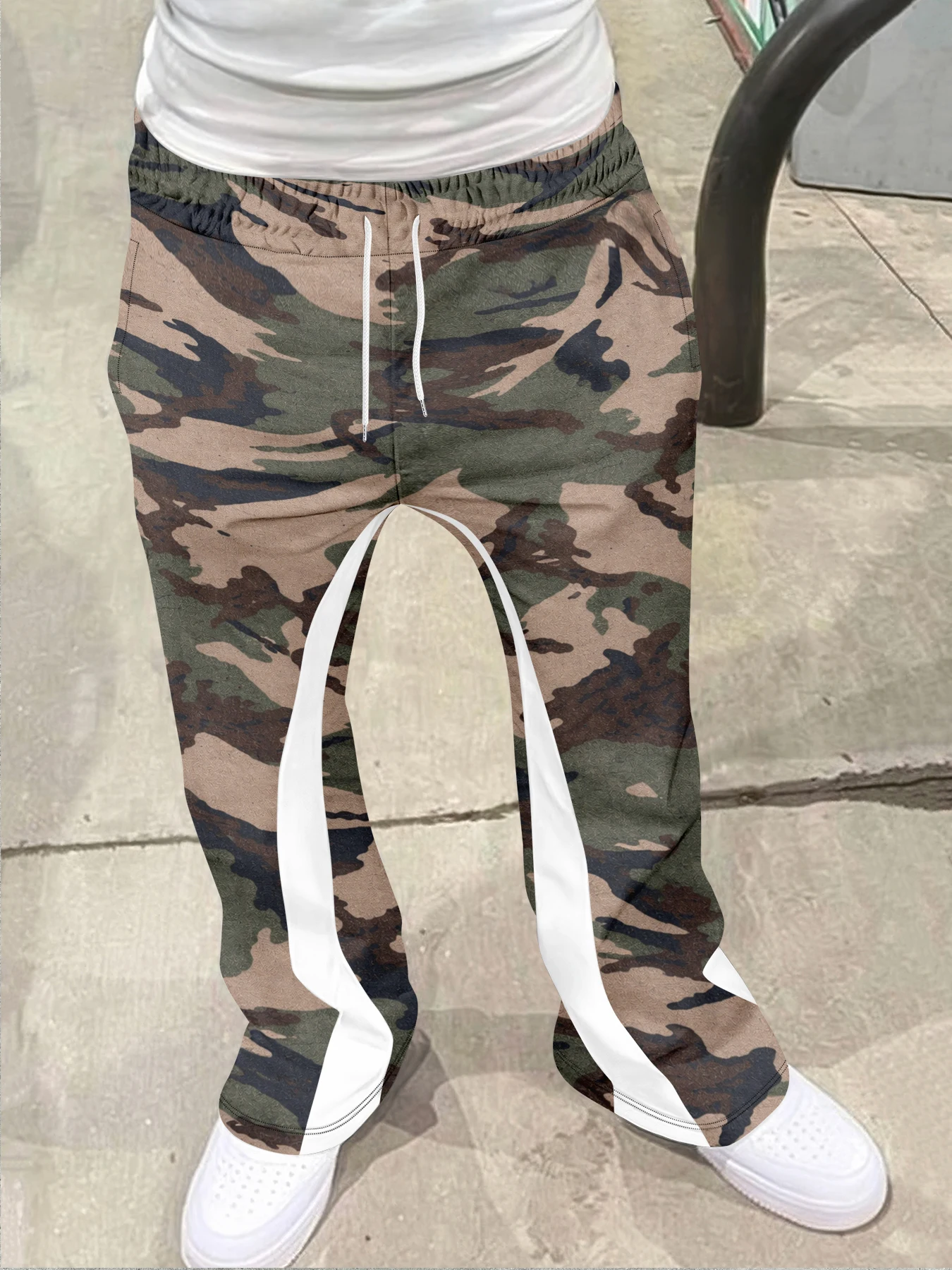 

Men's Trendy Brand American Street Style Incredibly Versatile and Fashionable All - Match Printed Casual Micro Flared Pants