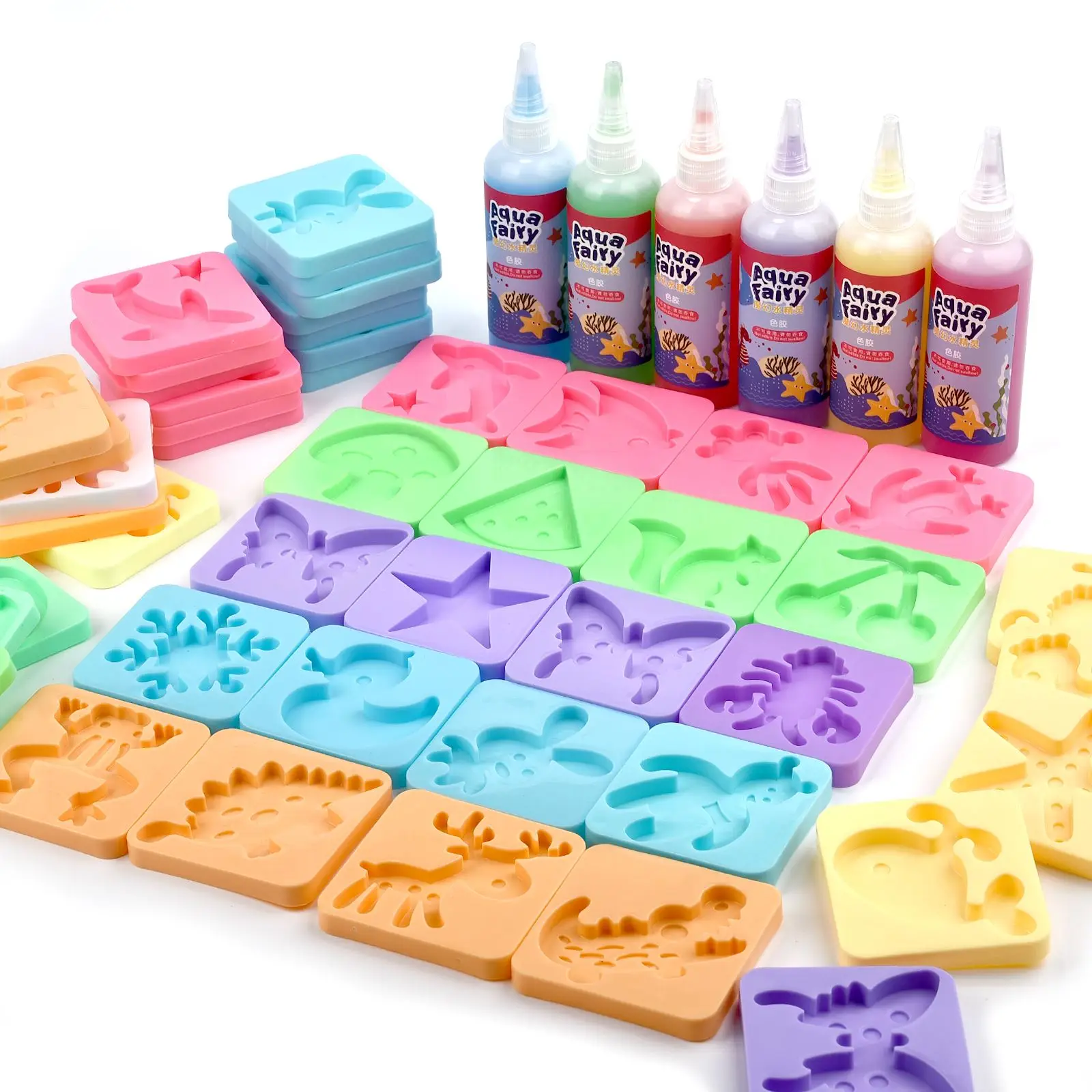 DIY Hada mágica agua elfo océano molde para niños 3D hecho a mano Hada del agua Gel juguete conjunto artesanía juguetes educativos regalo