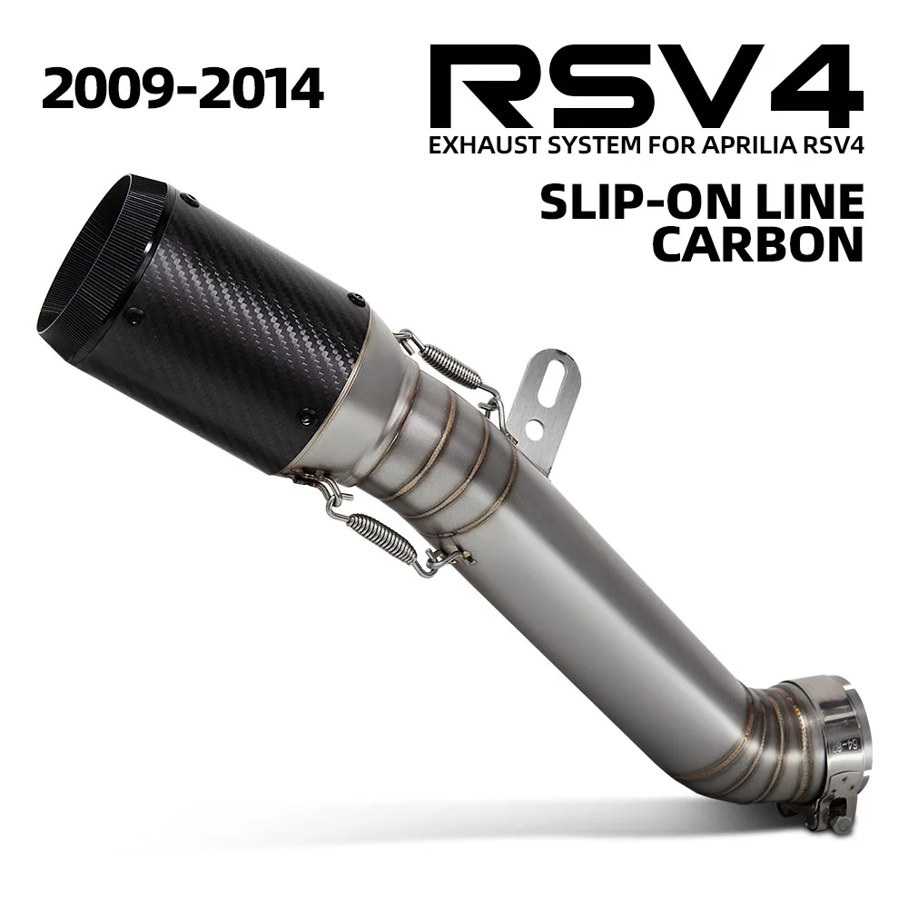 

Super Sport Racing Motorcycle Exhaust Escape System Mid Link Pipe Slip on Line Muffler For Aprilia RSV4 2009-2014