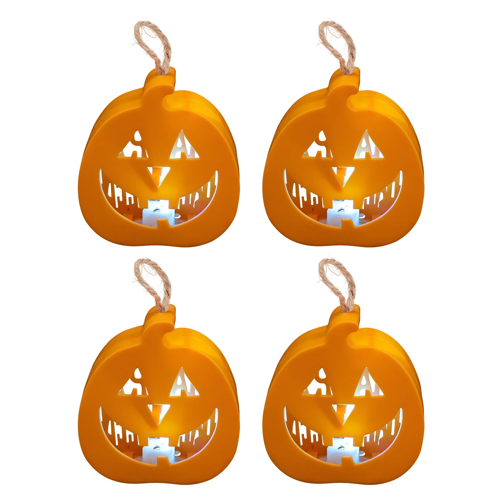 4 pezzi lampada a led decorazione di Halloween portatile decorazione per feste di Halloween luce azionata per regalo di decorazioni da tavolo per feste