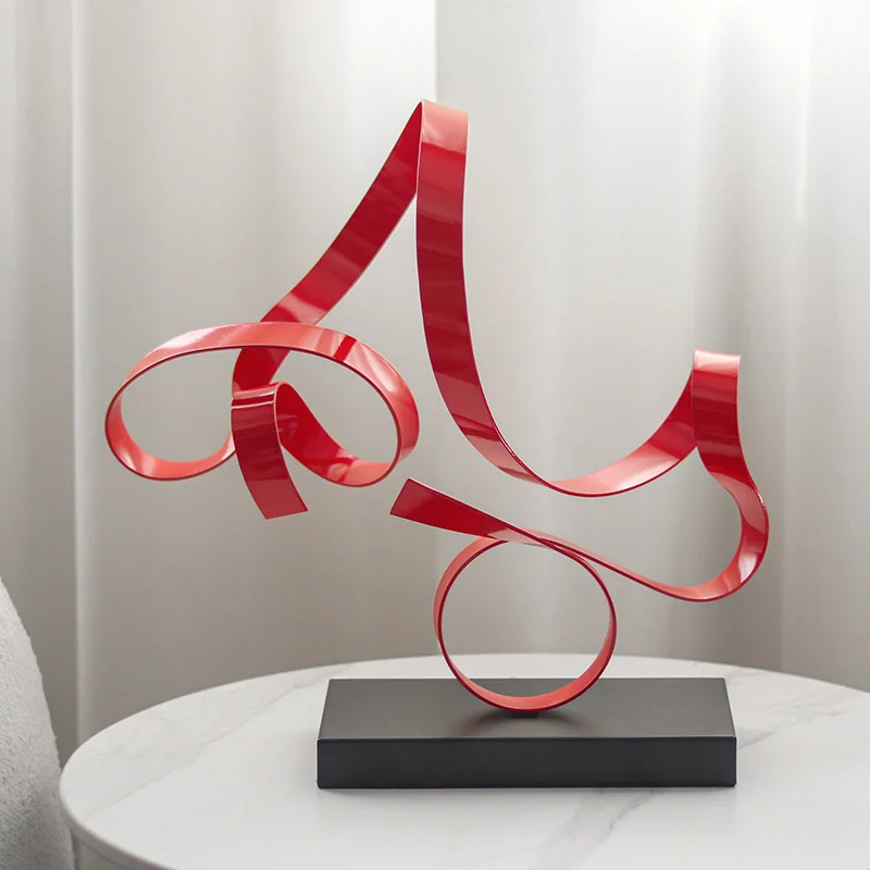 

Modern Alloy Sculpture,Luxury Living Room TV Cabinet Decor for Stylish Home,Sample House Display,abstract Geometric Ornament