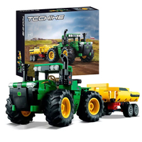 Technical 390PCS 4WD Tractor Building Blocks Truck Farm Vehicle Construction Car Assemble Bricks Toys Gifts For Boys Kids Adult