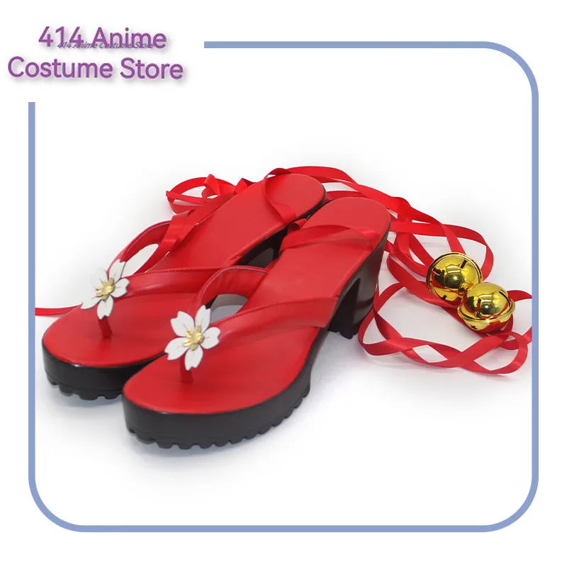 Game Honkai Star Rail Sparkle Cosplay Shoes Geta Anime Role Play Halloween Costume Outfit Party Prop Women Men Red High Heels