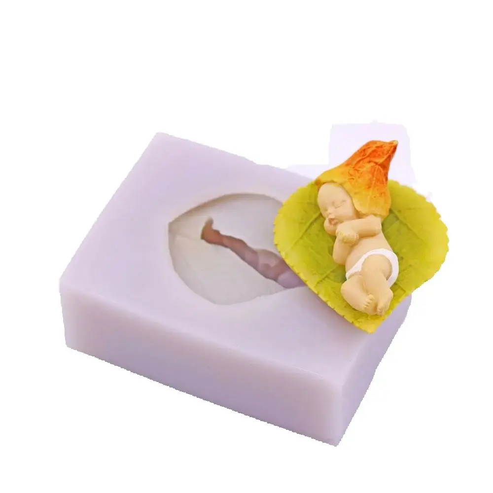 

3D силиконовые формы для детского творчества: эльф, лист, колыбель. Для мастики, сахарной пластики, шоколада, конфет, выпечки, декора из смолы и глины.