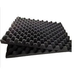 2 morceaux d'éponge d'oeuf ondulée légère à haute densité de 400x250 mm absorbant les chocs