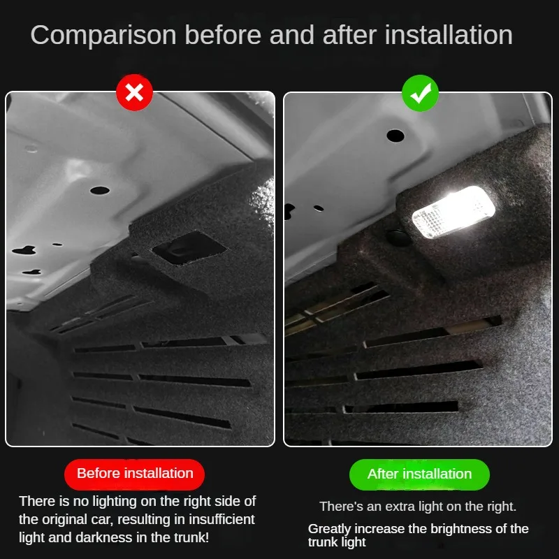 2017-2019 For Audi A4 Trunk Light Glove Box Luggage Compartment Lamp Modification Upgrade