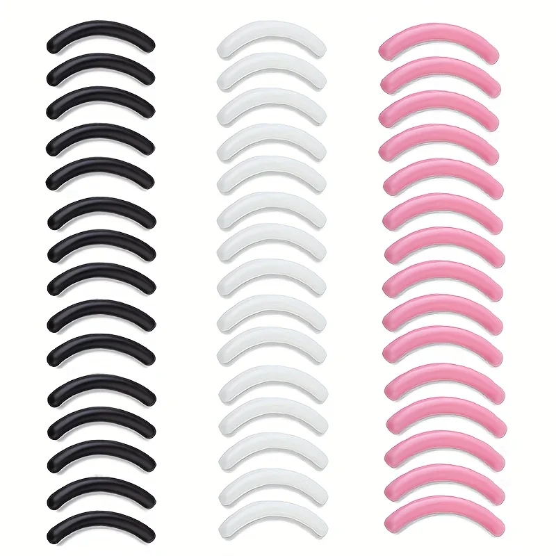 30Pcs Multicolor Eyelash Curler Replacement Pads, Premium Silicone Refill Strips, Universal Soft Lash Curler Pad, New Design