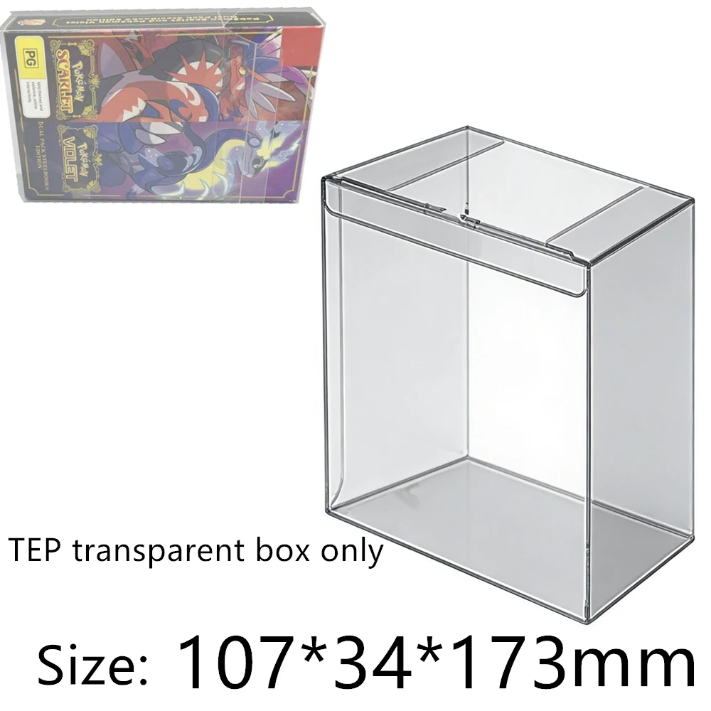 Transparent Box Protector For Pokémon Scarlet/Violet Steelbook Triple Pack/NS Boxes PET Storage Game Shell Clear Display Case