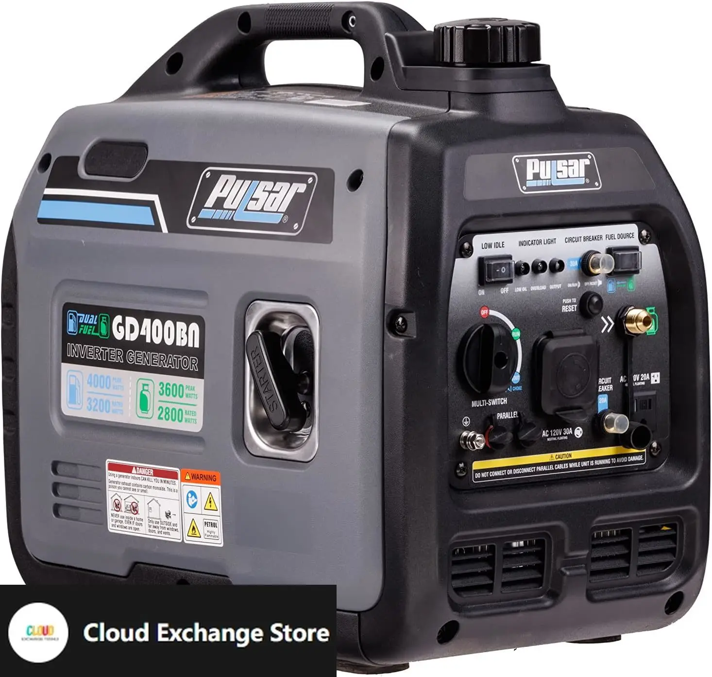 

4000W Portable super-quiet Dual Fuel & Parallel Capability, RV-Ready, CARB Compliant