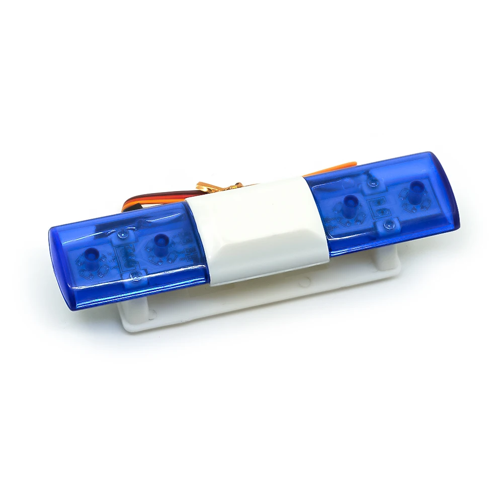 TRINOOD Multifunktions-LED-Lampe Strobing-Blasen/Blinken/Polizei-Alarmlicht/Rotating Light für 1/10 RC-Autoteile