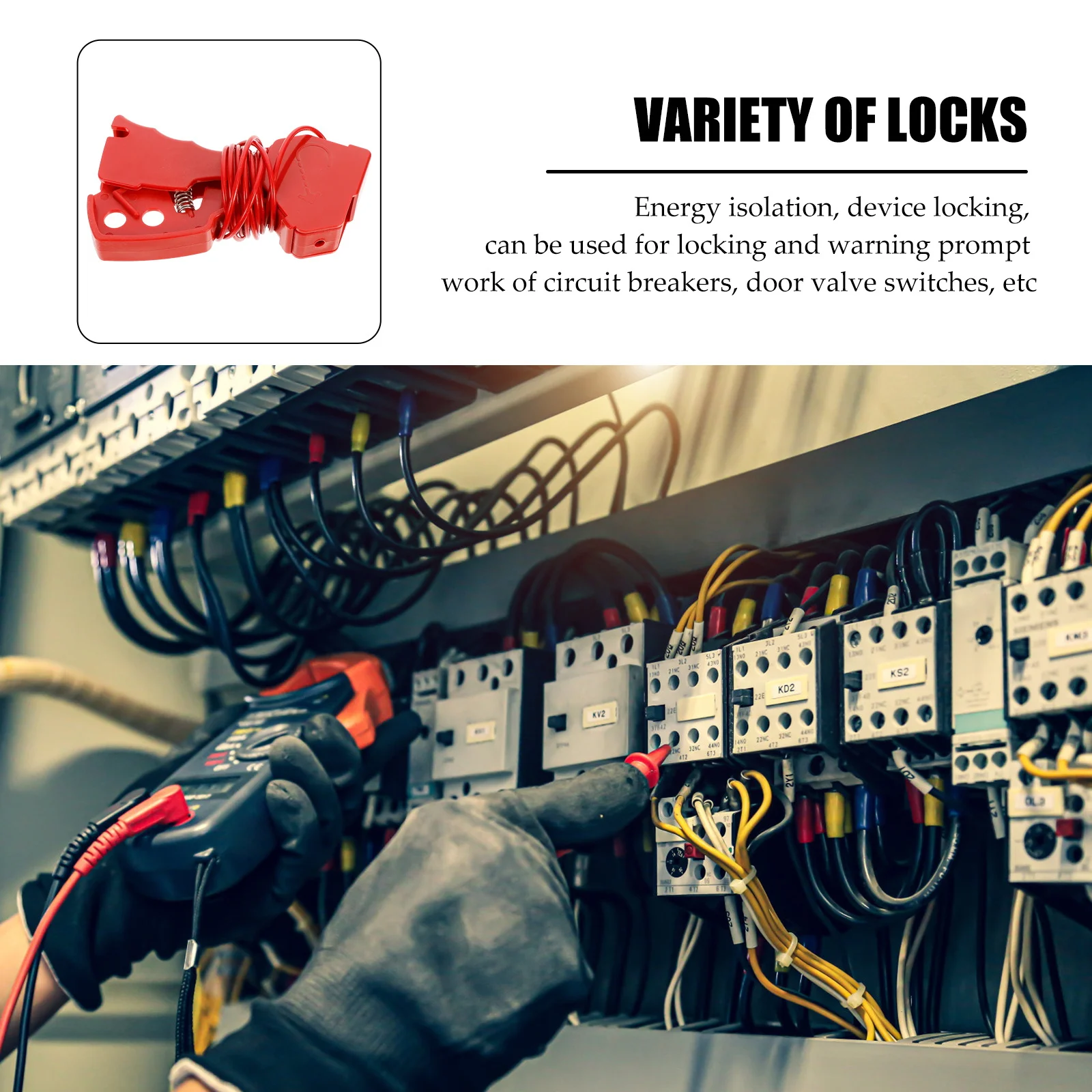 

Safety Cable Lock Adjustable Nylon Coated Steel Cable 35mm Diameter 24m Length Self-Locking Lockout for Industrial Equipment