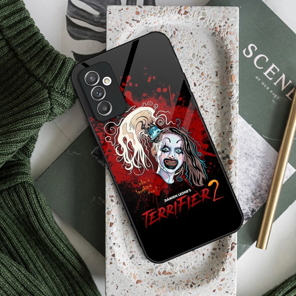 Horror Movie Terrifier Phone Case Glass For Samsung Galaxy S25 S24 S21 S22 S23 S20 Ultra Fe Plus A34 A54 A24 A16 A52 A53 M54 Cov