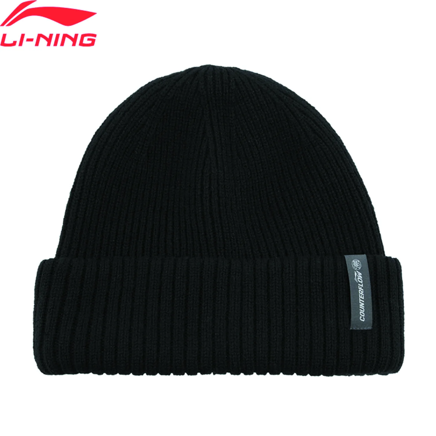 Li-Ning للجنسين في الهواء الطلق محبوك قبعة دافئة عصرية بلون بطانة الرجال النساء الرياضة الترفيه قبعات AMZV061
