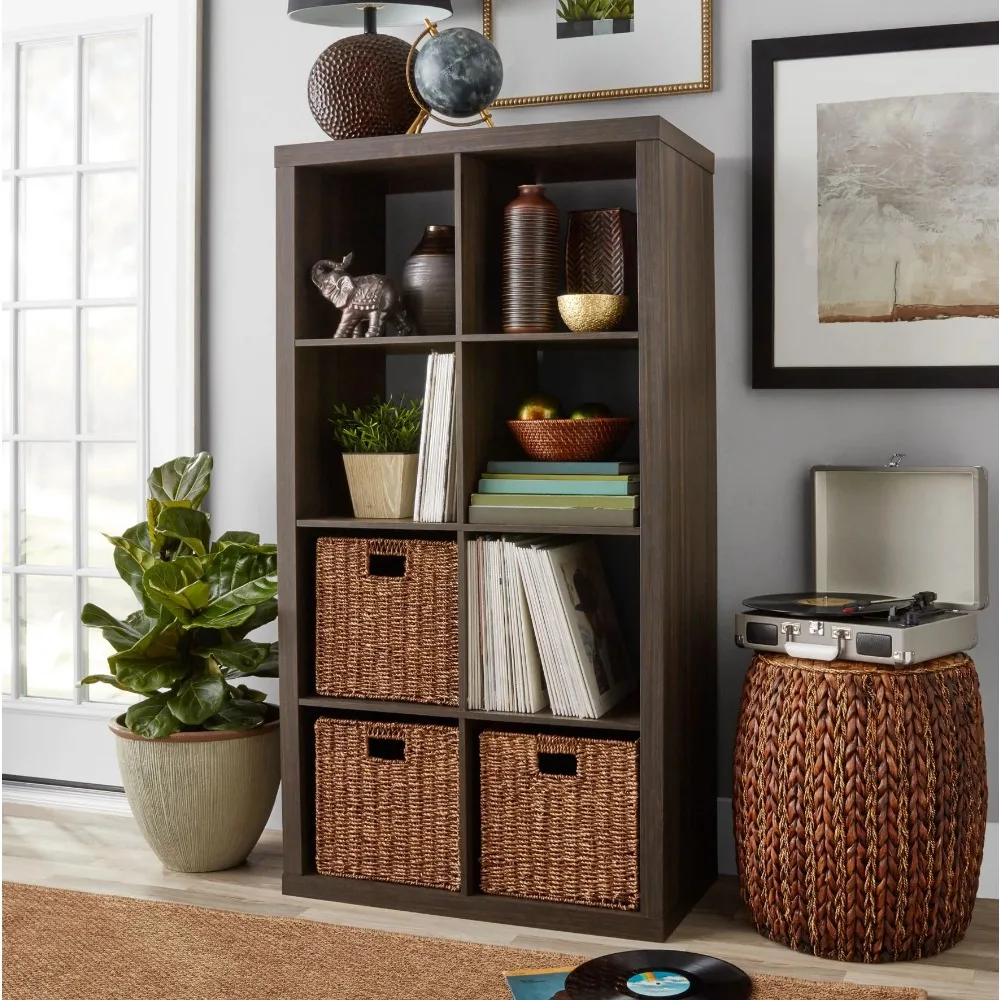 Estante Móveis 8-Cube Storage Organizer, Biblioteca Shelf, Modern Living Room Furniture, Librero Estante & Magazine Racks para Casa