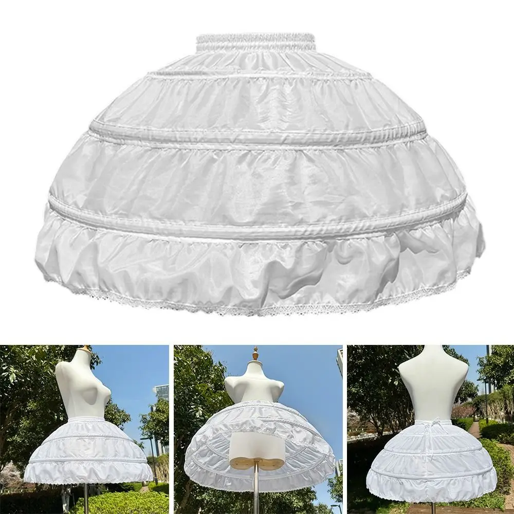 Fashion Lolita Petticoat With Hoop White Underskirt Crinoline Cosplay Breathable Wedding Petticoats Wedding Dress view 3