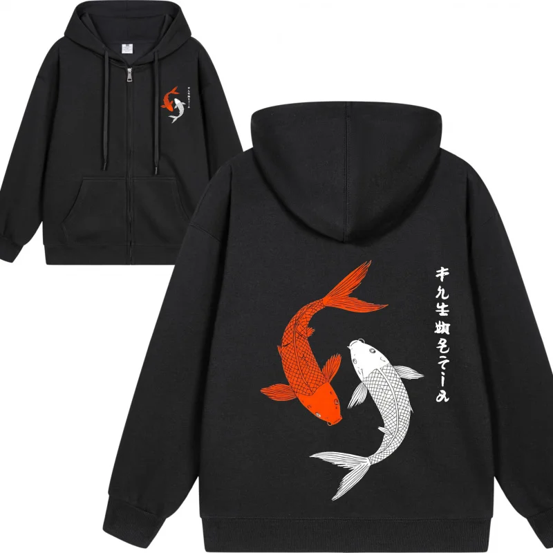 Moletom com capuz masculino com zíper laranja e branco design abstrato 2025 novo estilo casual para casais estilo para casais