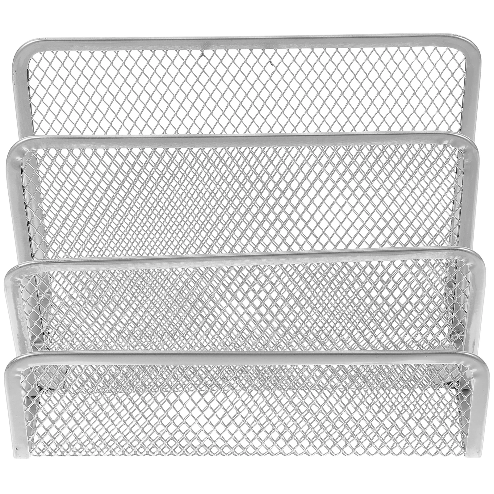 3 Tier Metal Magazine File Holder for Desk Desktop Organizer Book Stand Storage Rack for Office Home Study Papers Documents