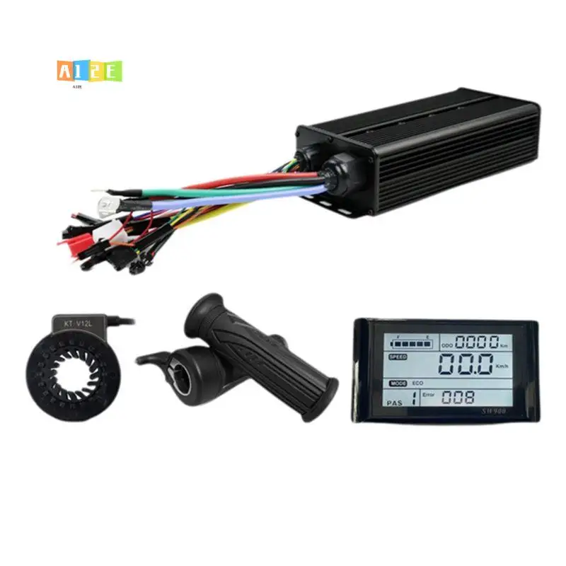 A12E-Electric Bike Three Mode Controller Set 100A 48V-72V Sine Wave Controller SW900 Display LCD Screen E-Bicycle Accessories