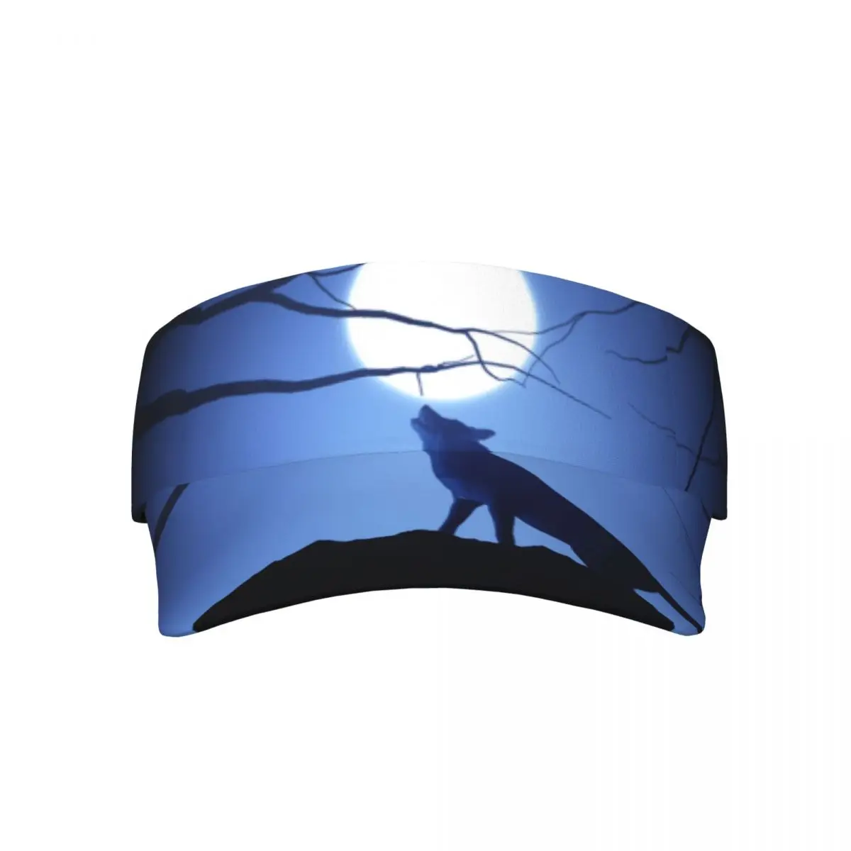 Wolves Howling Breathable Air Sun Hats Men Women Visor UV Protection Top Empty Solid Sports Tennis Golf Sunscreen Cap